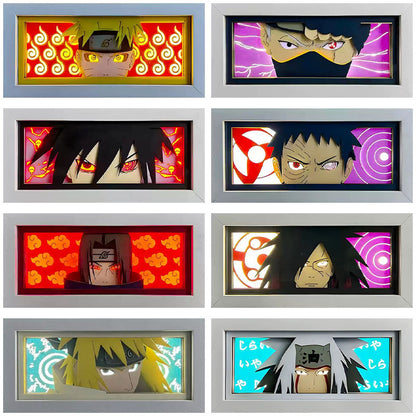 Sasuke/Kakashi/Obito/Itachi 3D Paper Sculpture Night Light - Light up the world of anime!