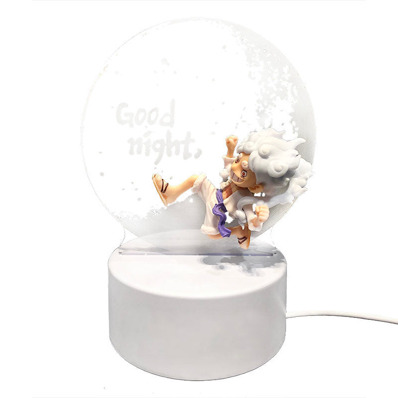 Nika Luffy Moon Night Light with Nika Luffy small hand tricolor change creative unlimited