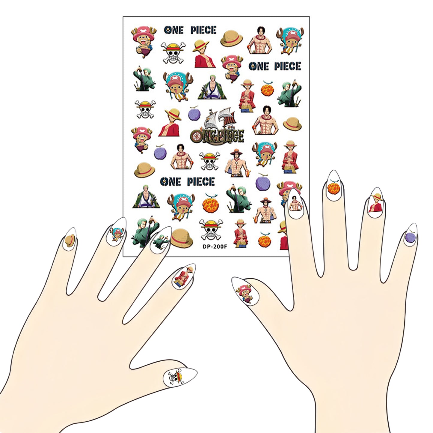 Luffy/Zoro Nail Stickers - A Must-Have Fashion Item For Anime Fans