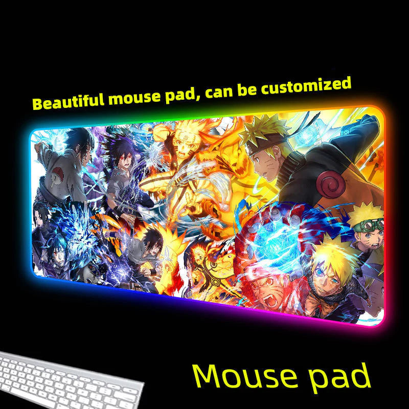 Uzumaki/Sasuke seven color LED light keyboard pad game gradient light