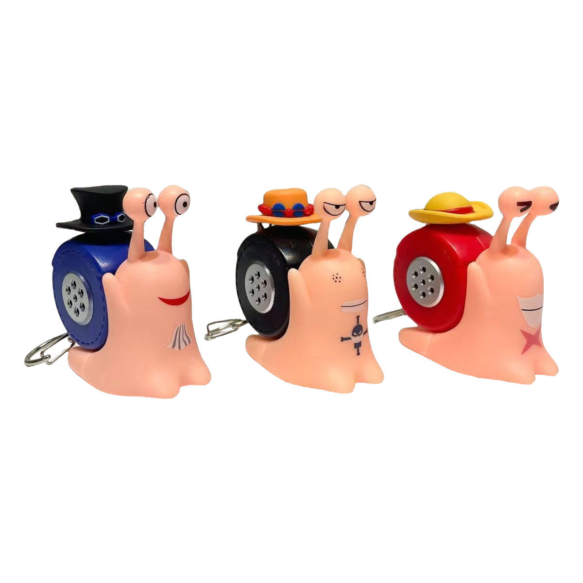 Luffy/Ace/Sabo Den Den Mushi recording sound toy keychain, exclusive sound retention, fun to accompany