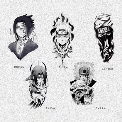 Uchiha Sasuke/Uzumaki/Hatake Kakashi Cool semi-permanent tattoo stickers