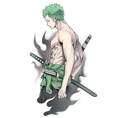 Zoro Character Tattoo - Transform into an anime character in one second