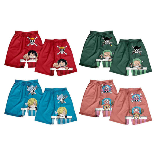 Luffy/Zoro/Sanji/Chopper Summer shorts Exquisite text printed pants