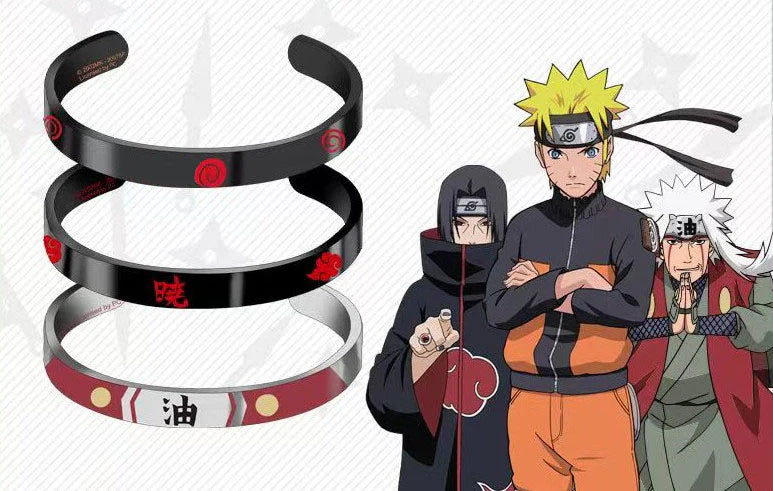 Jiraiya/Itachi secondary metal bracelets(internal diameter 64mm x 8mm)