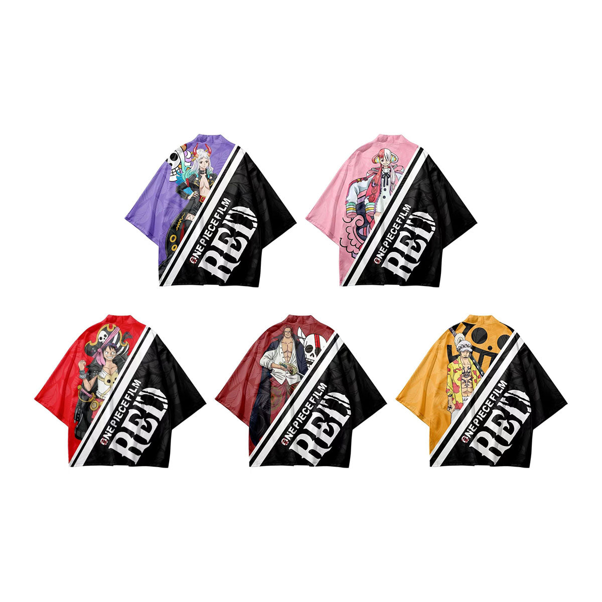 Luffy/Shanks/Law/Hancock/Uta figure printing short sleeve shorts suits