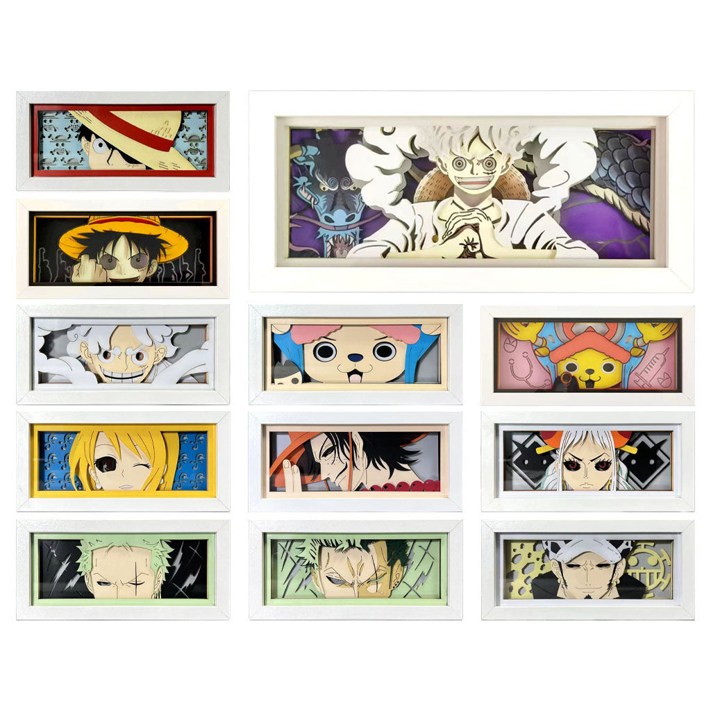 Luffy/Ace/Zoro three-dimensional character photo frame decoration