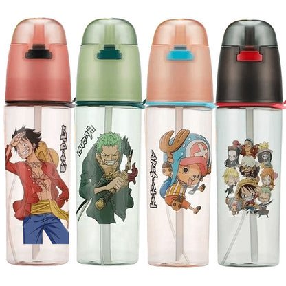 Luffy/Zoro/Chopper Sports water bottle Plastic water bottle Spray straw water bottle