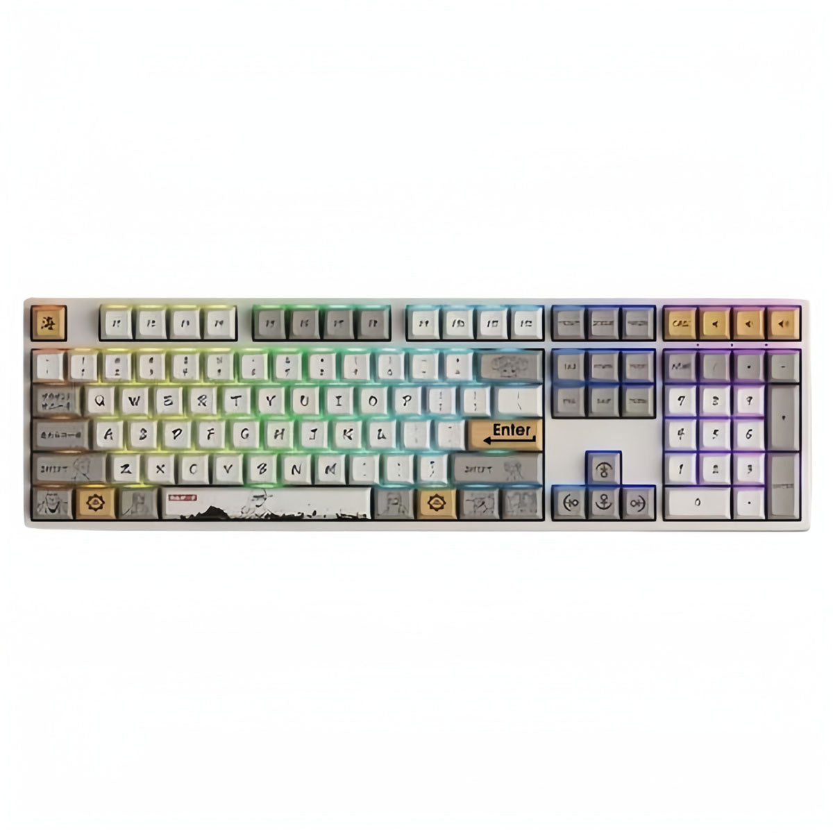 Luffy tri-mode connection RGB backlit mechanical keyboard