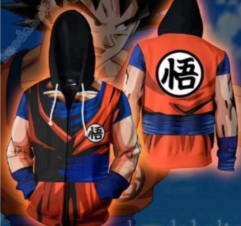 Son Goku cos Hoodie casual spring and autumn coat with hood