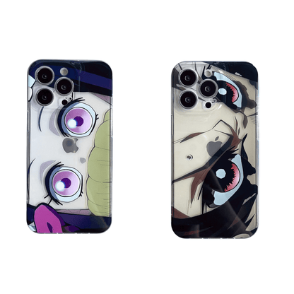 Nezuko/Tanjirou Apple silicone crash-resistant phone case