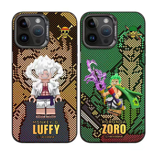 Luffy/Zoro iPhone silicone crash-resistant phone case