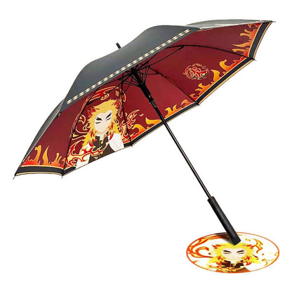 Rengoku Kyoujurou Cool Projection Umbrella - Anime fantasy in the rain