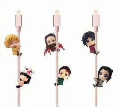 Kamado Tanjirou Cable Case Cute anime character shape charging cable case