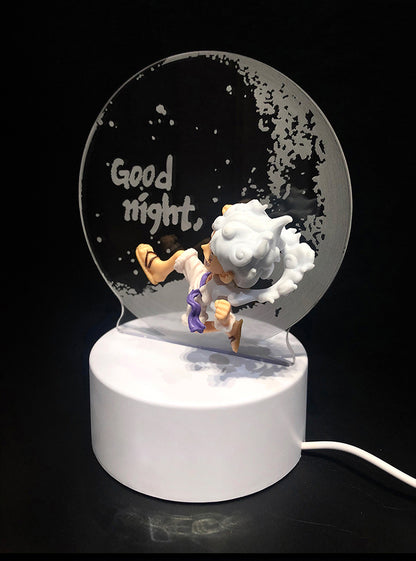 Nika Luffy Moon Night Light with Nika Luffy small hand tricolor change creative unlimited