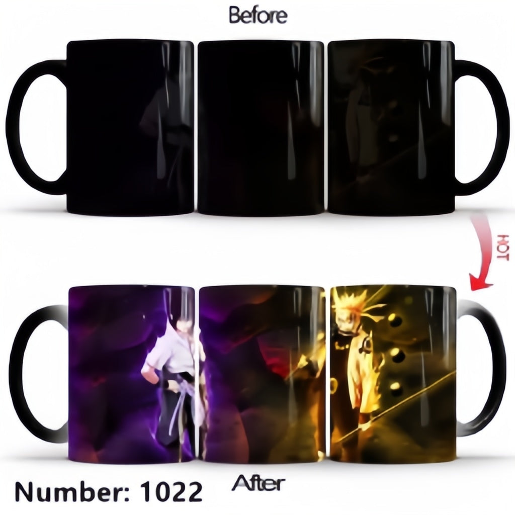 Uzumaki/Sasuke Color-Changing Mug Ceramic Heated Water Gradient Magic Coffee Mug cup