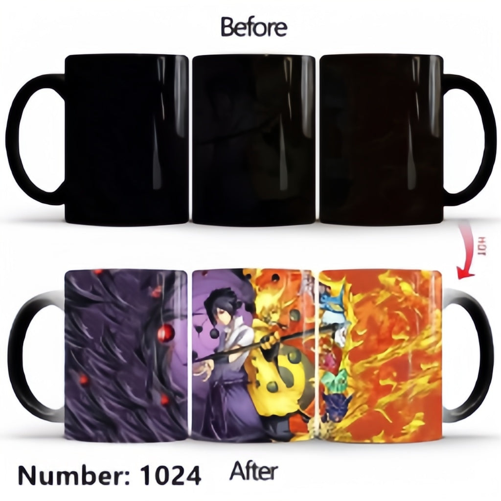 Uzumaki/Sasuke Color-Changing Mug Ceramic Heated Water Gradient Magic Coffee Mug cup