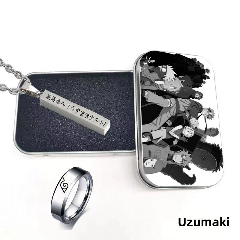 Sasuke/Sakura simple style necklace ring gift box