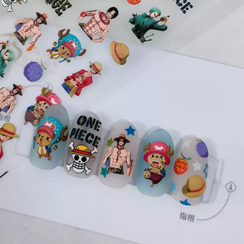 Luffy/Zoro Nail Stickers - A Must-Have Fashion Item For Anime Fans