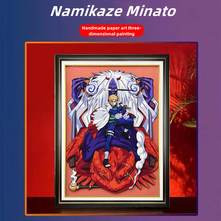 Namikaze Minato handsome cartoon handicraft 3D drawing