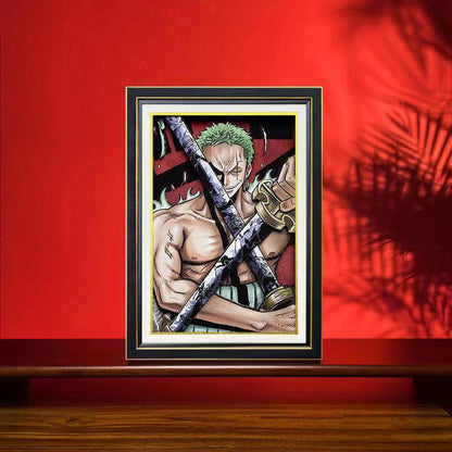 Roronoa Zoro handsome cartoon handicraft 3D drawing