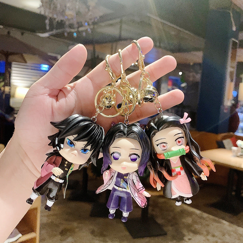 Tanjirou/ Nezuko Hand-held Doll Key Chain Creative Bag Pendant Key Chain