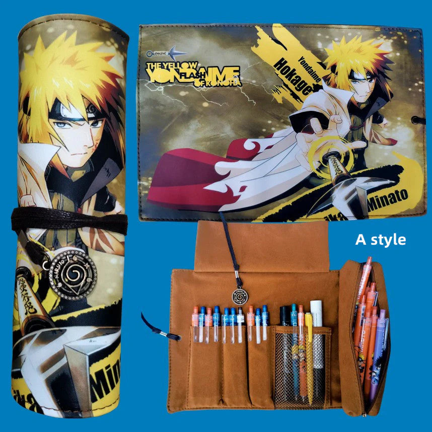 Itachi/Sasuke role high definition pattern Printing handsome cartoon scrolls creative pen bag