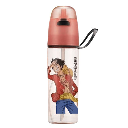 Luffy/Zoro/Chopper Sports water bottle Plastic water bottle Spray straw water bottle