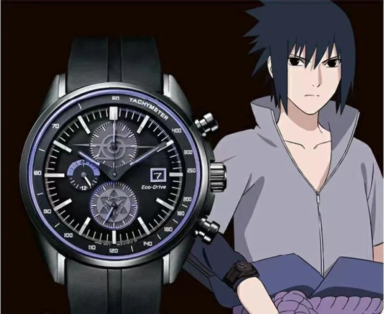 Uchiha Sasuke Mens Watches Analog Quartz Sports Unisex Watch 100M Waterproof