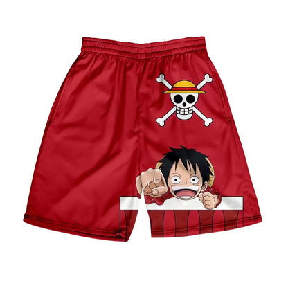 Luffy/Zoro/Sanji/Chopper Summer shorts Exquisite text printed pants