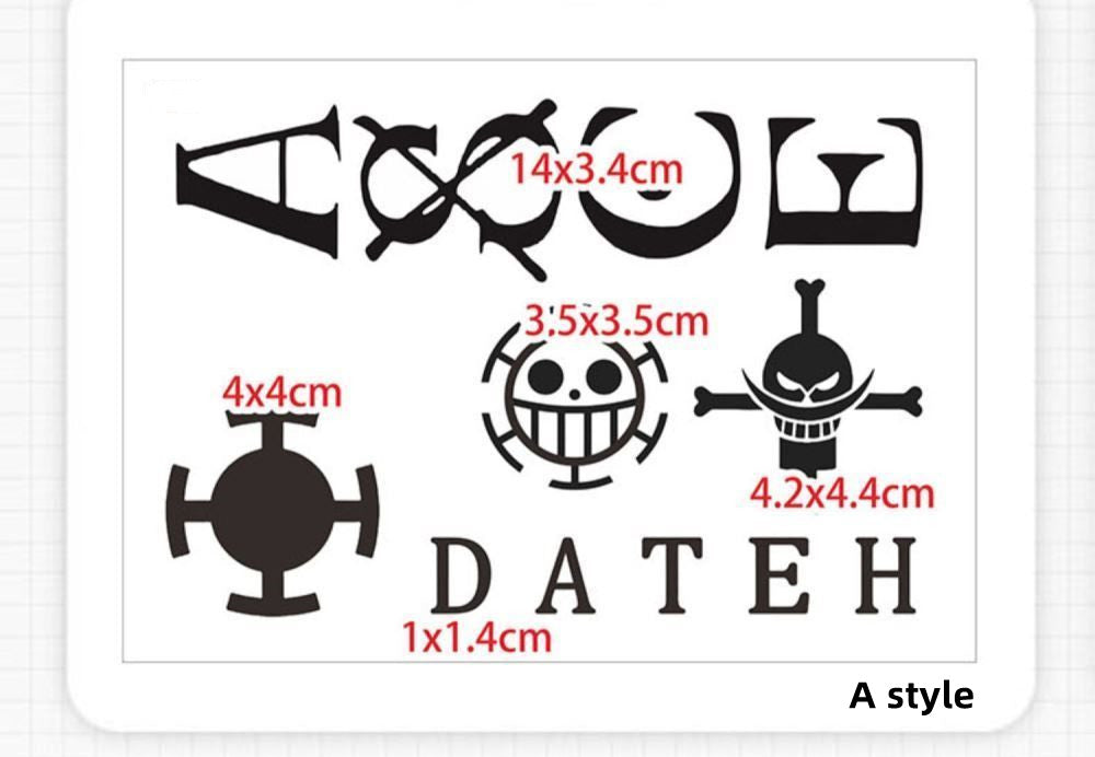 Ace/Law Waterproof Unisex Tattoo Stickers