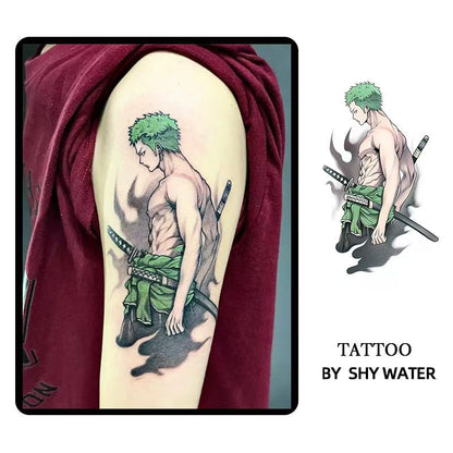 Zoro Character Tattoo - Transform into an anime character in one second