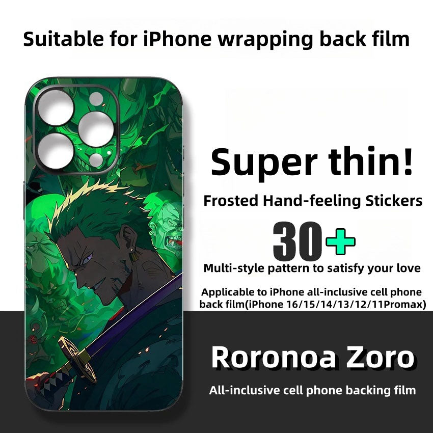 Zoro iPhone cell phone back film beautiful pattern sticker