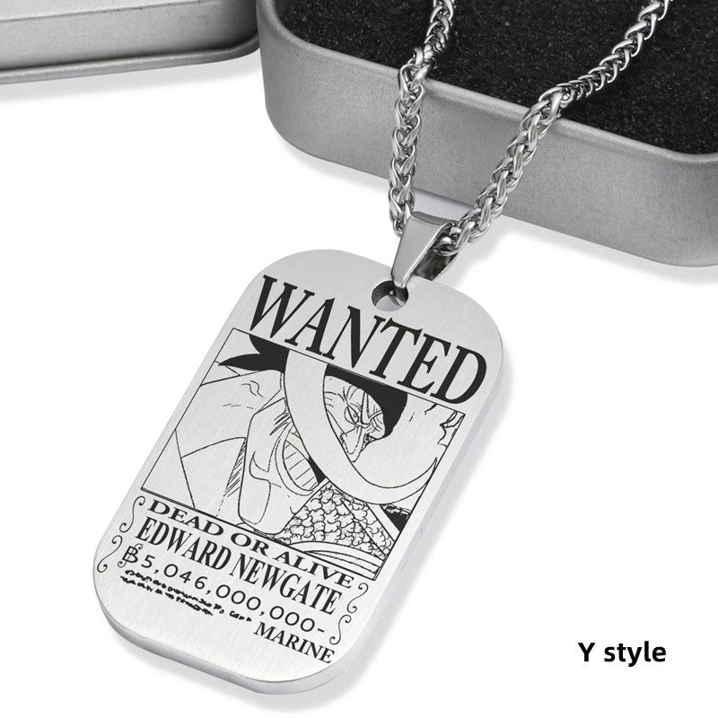 Luffy/Zoro/Nami/Sanji Titanium Character Bounty Necklace