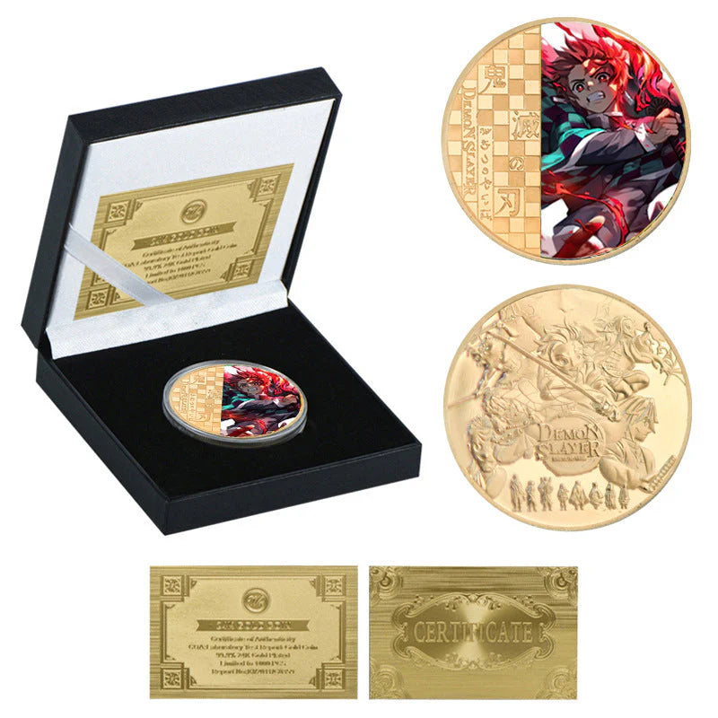 Kamado Tanjirou Bank Official 24K Gold Collection Commemorative Coins