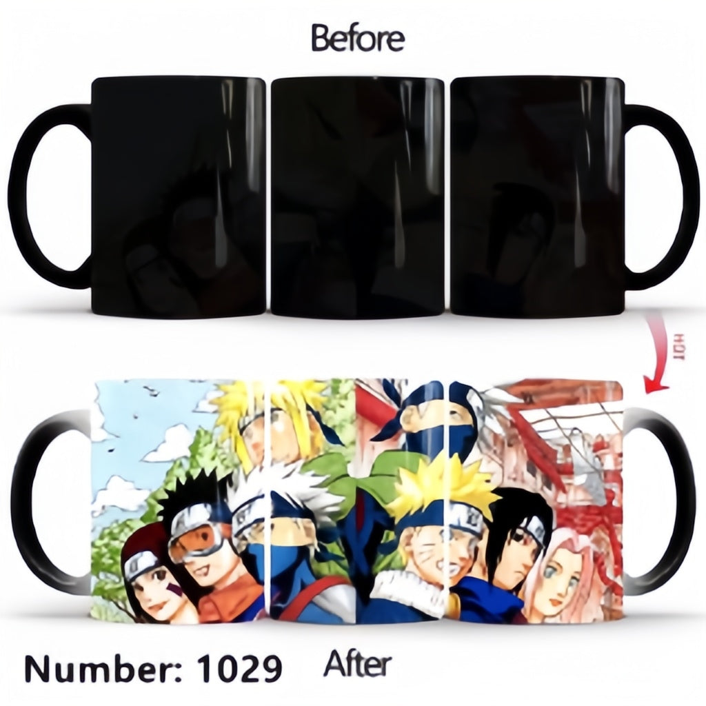 Uzumaki/Sasuke Color-Changing Mug Ceramic Heated Water Gradient Magic Coffee Mug cup