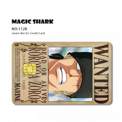 Luffy/Zoro Bank Card Thickened with crystal scrub personalized card stickers