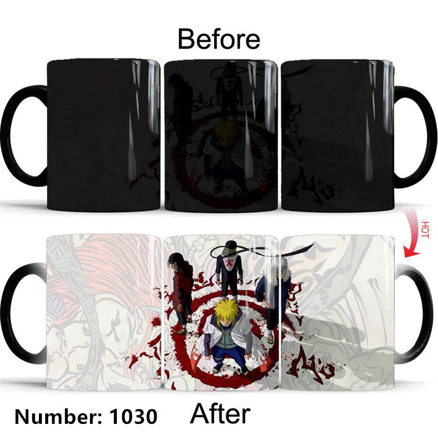 Uzumaki/Sasuke Color-Changing Mug Ceramic Heated Water Gradient Magic Coffee Mug cup