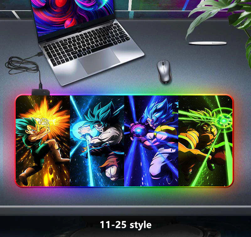 seven color light color change thickened mouse pad LED light keyboard pad game