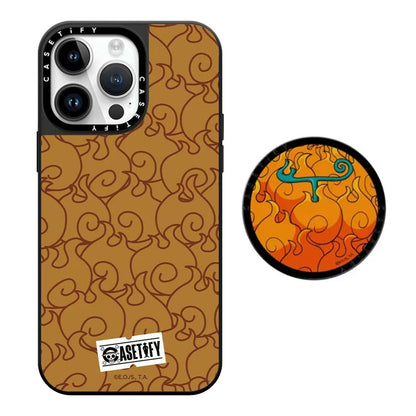 Luffy/Ace Demon fruit iPhone silicone crash-resistant phone case