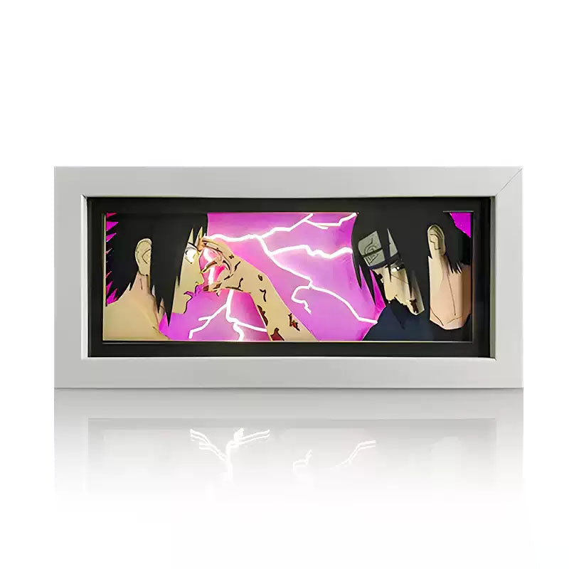 Sasuke/Kakashi/Obito/Itachi 3D Paper Sculpture Night Light - Light up the world of anime!