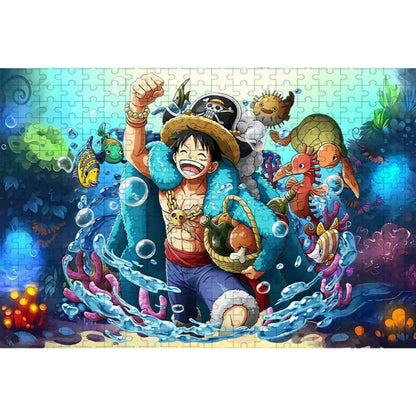 Luffy Character Image Puzzle Photo Frame Decoration