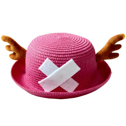 Chopper role logo lovely cartoon cos accessories dome antlers summer sunhat