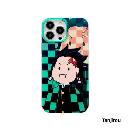 Tanjirou/Nezuko Apple exquisite Trend Silicone Anti-collision phone case