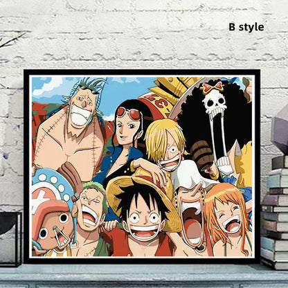 Luffy/Zoro/Nami handsome handicraft doodle digital oil painting