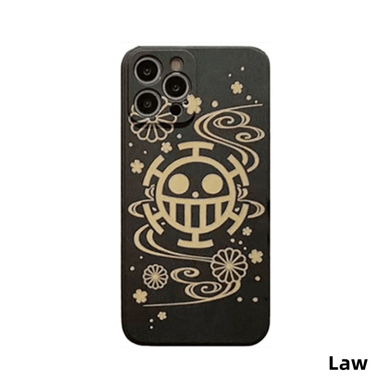 Luffy/Law iPhone silicone crash-resistant phone case