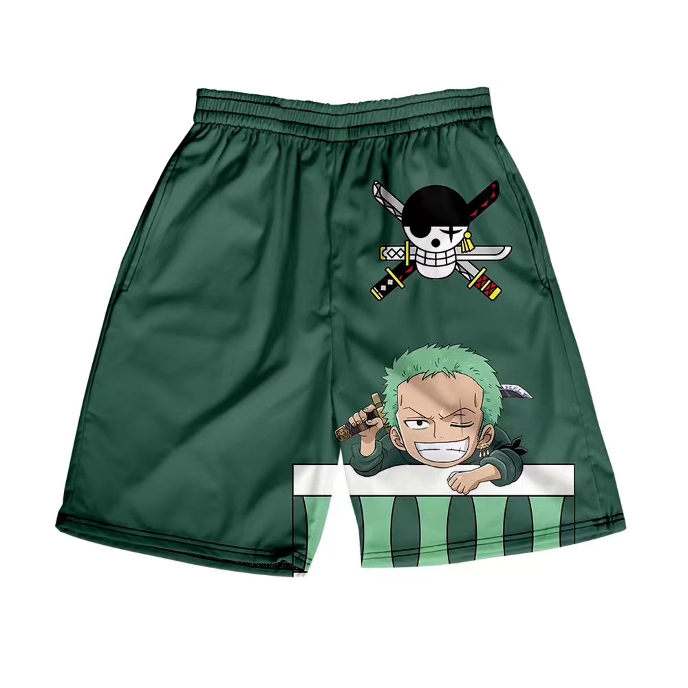 Luffy/Zoro/Sanji/Chopper Summer shorts Exquisite text printed pants