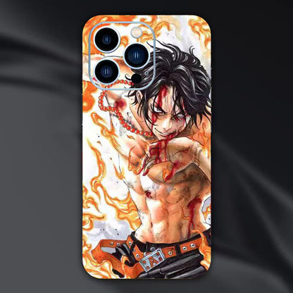 Luffy/Ace/Zoro iPhone cell phone back film beautiful pattern sticker