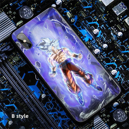 Son Goku handsome cartoon ntelligence 4 color flash creative phone case