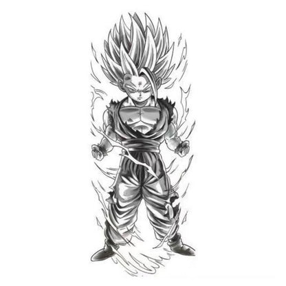 Son Goku Herbaceous juice semi-permanent tattoo stickers are durable and waterproof